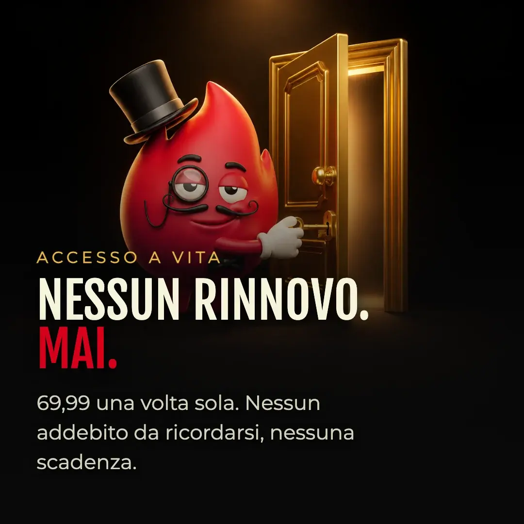 Il confronto di prezzo del piano A vita dell'app Adultopia