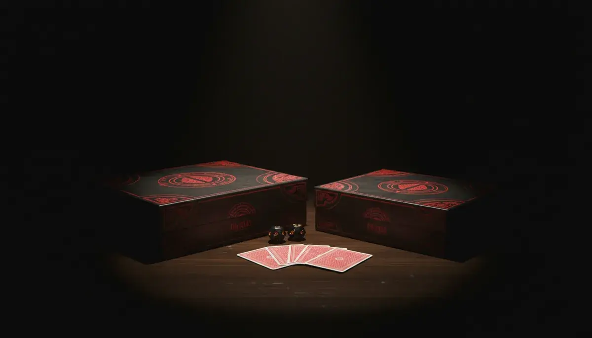 Due giochi da tavolo per coppie a confronto su un tavolo scuro