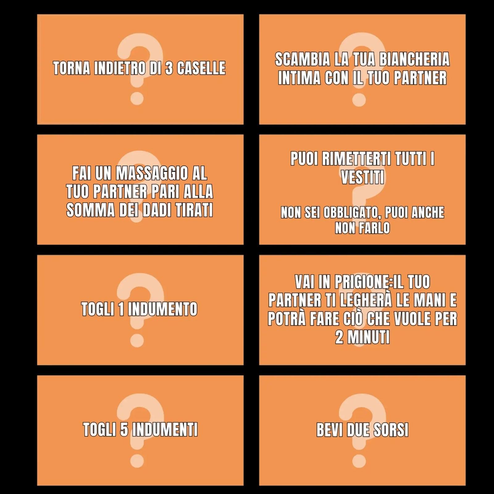 Carte imprevisti Adultopia™, sfide per coppie