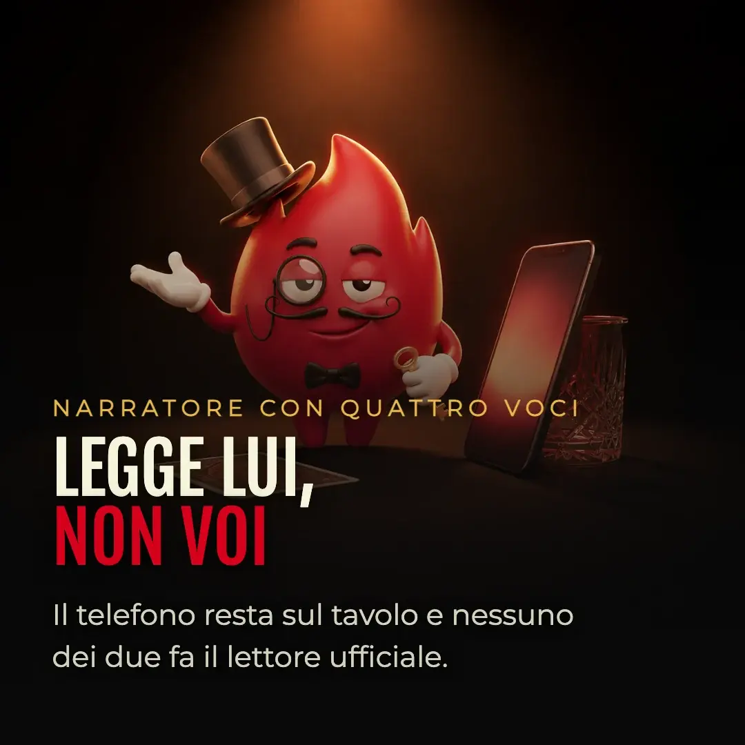 La mascotte accanto a un telefono appoggiato che emette un bagliore caldo