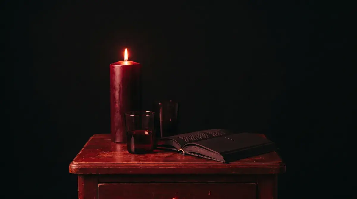 Rituale settimanale di coppia con candele e due calici